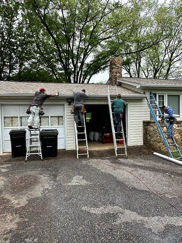 Roof Works Team Gutter Installation