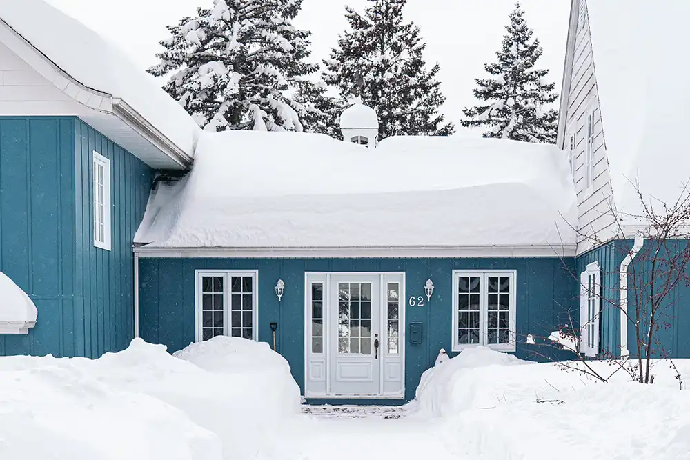snow-on-roof snow slide can be damaging